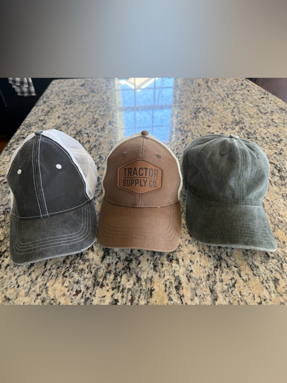 Lot of 3 Brown Logo tractor supply and gray hats